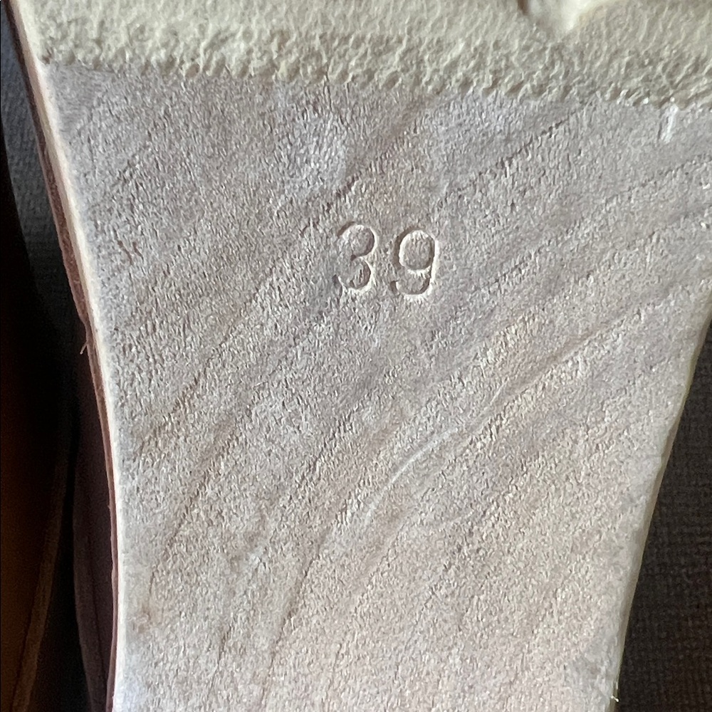 No. 6 old school high heel clog in tan sz. 39 - Picture 6 of 7
